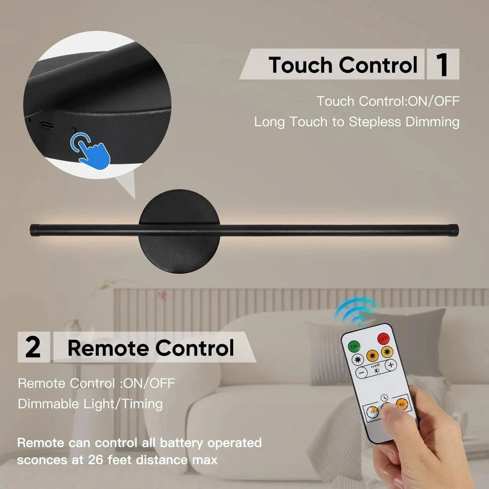 LumaHaus Wireless Wall Sconce Set