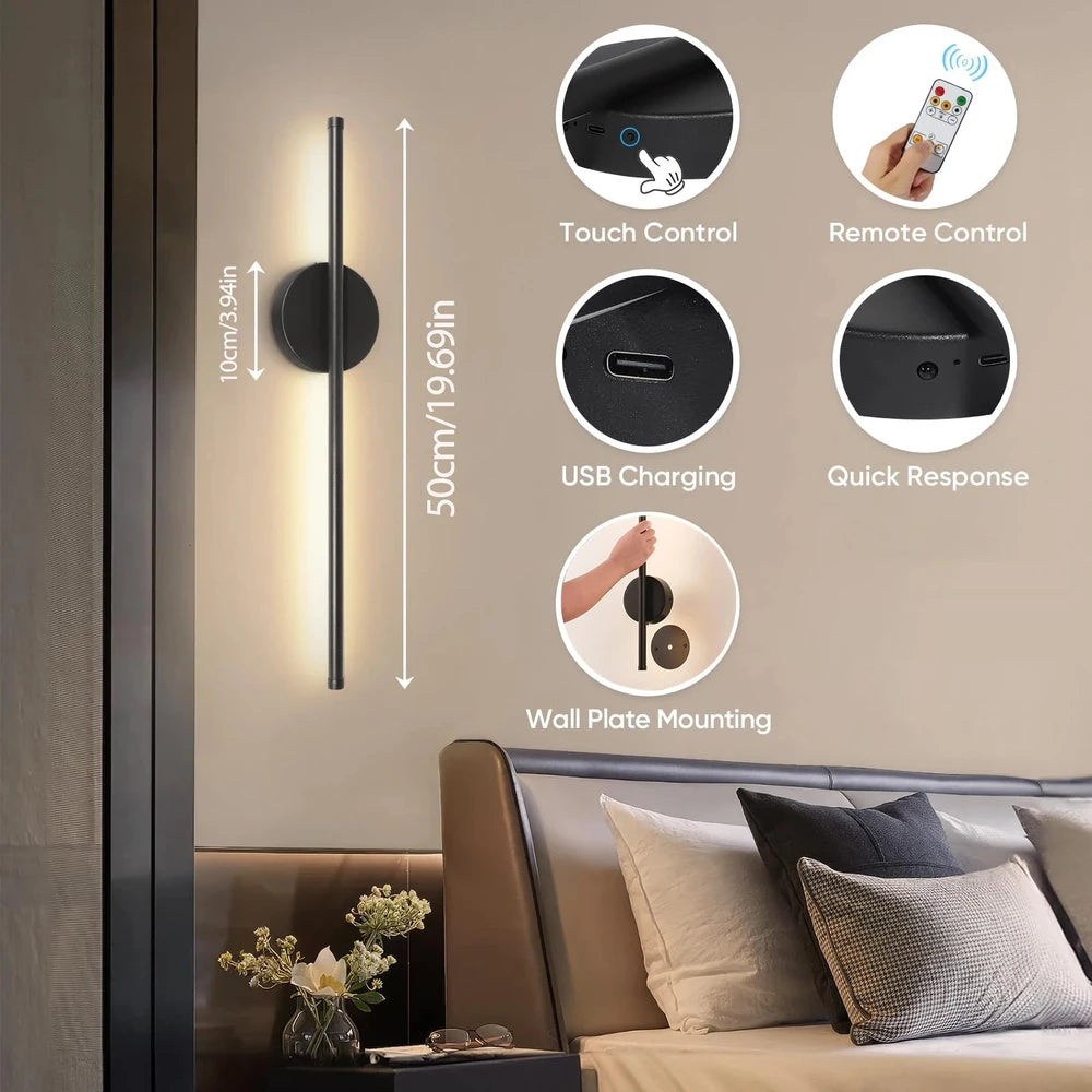 LumaHaus Wireless Wall Sconce Set